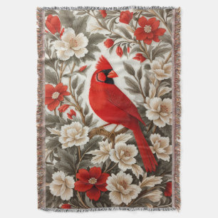 Nordkardinal-Vogel Schöne Flora Decke