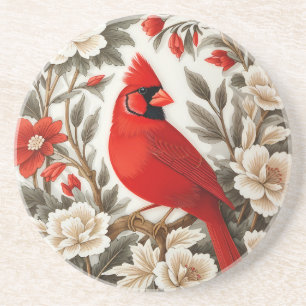 Nordkardinal-Vogel Schöne Flora Getränkeuntersetzer