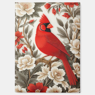 Nordkardinal-Vogel schöne Flora Magnet