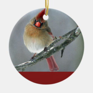 NordKardinals-Frau Keramikornament