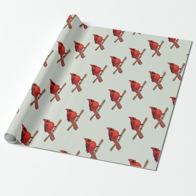 NordKardinals-Rot-Vogel Geschenkpapier (Ungerollt)