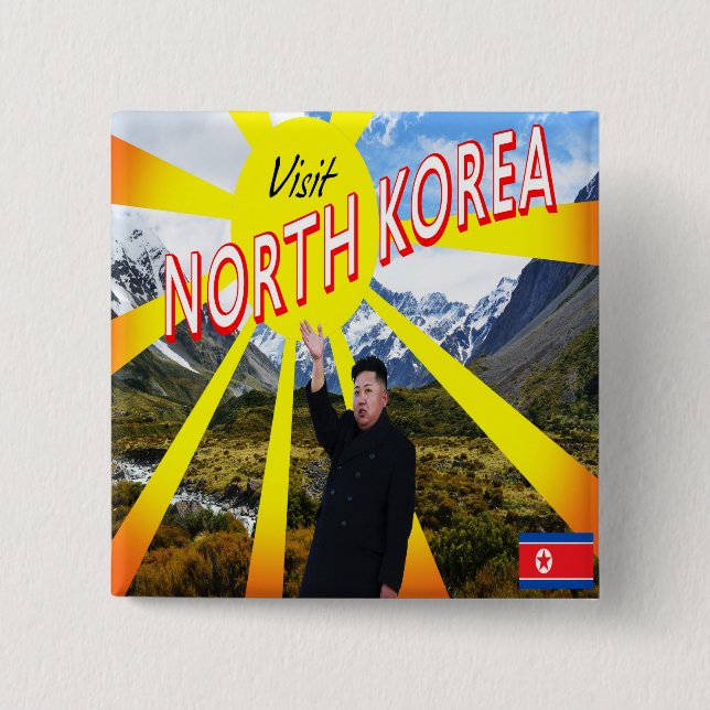 Nordkorea besuchen button (Vorderseite)