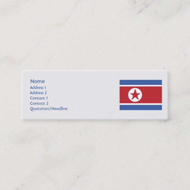 Nordkorea - dünn mini visitenkarte (Vorderseite)