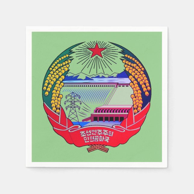 Nordkorea (DVRK) Hermit Königreich Serviette (Vorderseite)