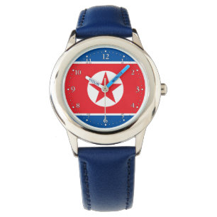 Nordkorea-Flagge Armbanduhr