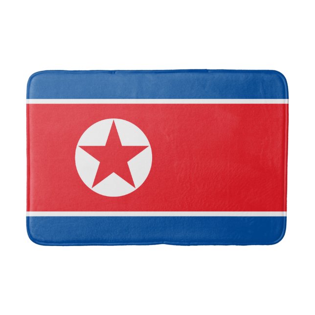Nordkorea-Flagge Badematte (Vorderseite)