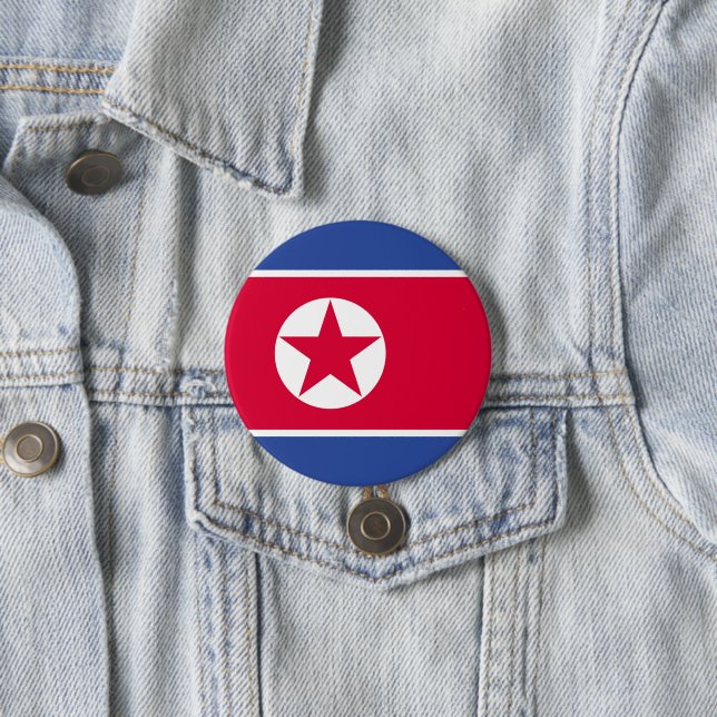 Nordkorea-Flagge Button (Beispiel)