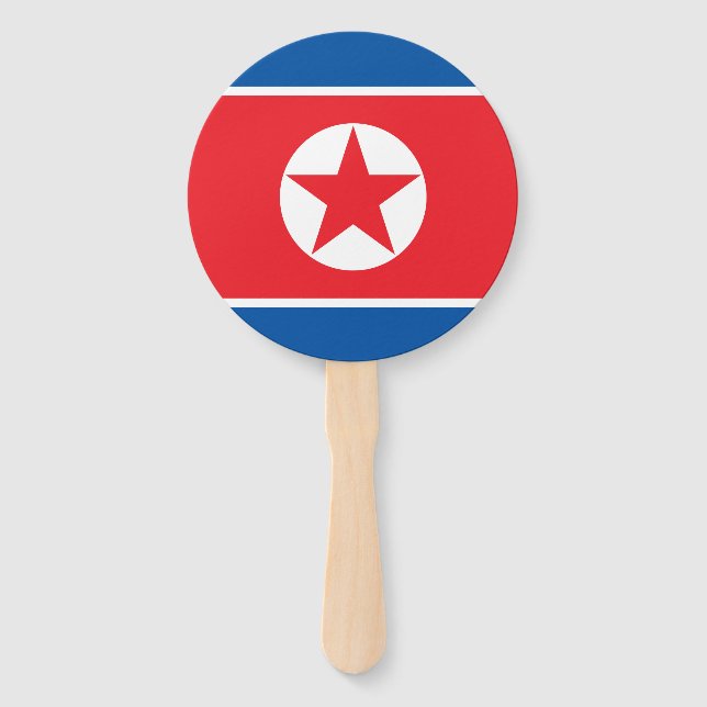 Nordkorea-Flagge Fächer (Vorderseite)