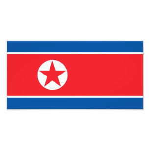 Nordkorea-Flagge Fotodruck