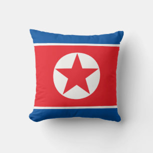 Nordkorea-Flagge Kissen