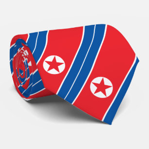 Nordkorea-Flagge Krawatte
