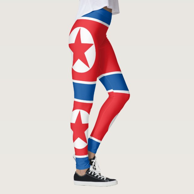 Nordkorea-Flagge Leggings (Rechts)