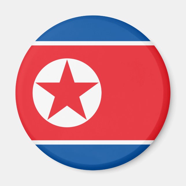 Nordkorea-Flagge Magnet (Vorne)