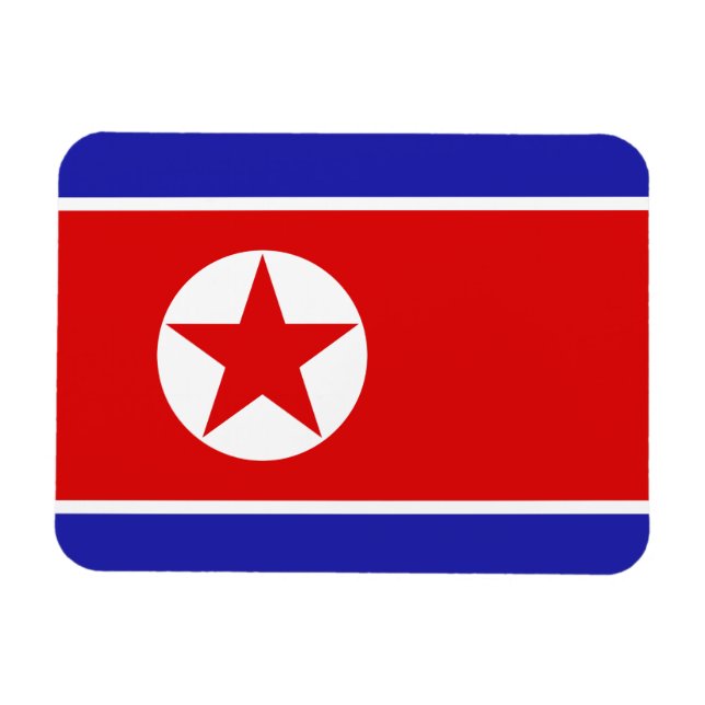 Nordkorea-Flagge Magnet (Horizontal)