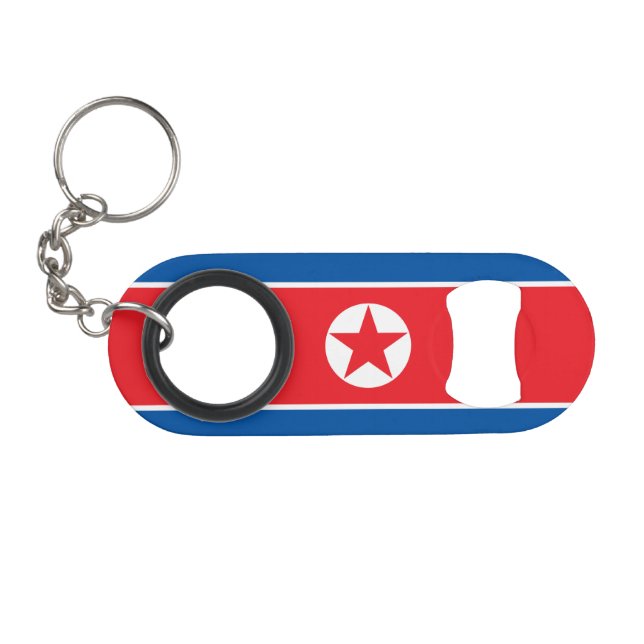 Nordkorea-Flagge Mini Flaschenöffner (Vorderseite (Horizontal))
