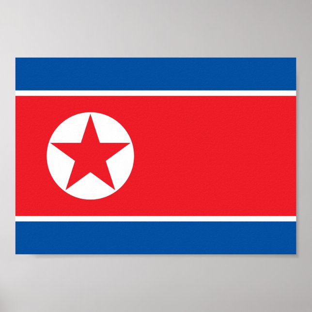 Nordkorea-Flagge Poster (Vorne)