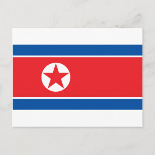 Nordkorea-Flagge Postkarte