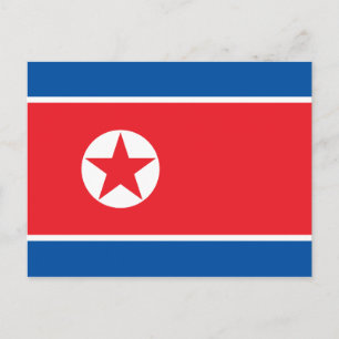 Nordkorea-Flagge Postkarte