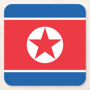 Nordkorea-Flagge Rechteckiger Pappuntersetzer