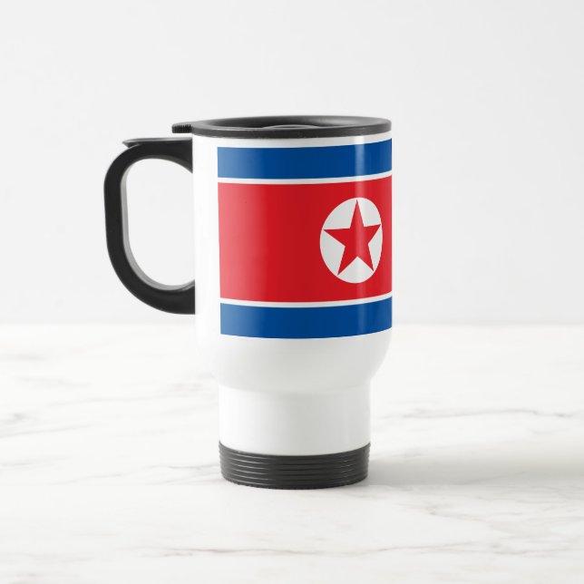 Nordkorea-Flagge Reisebecher (Links)