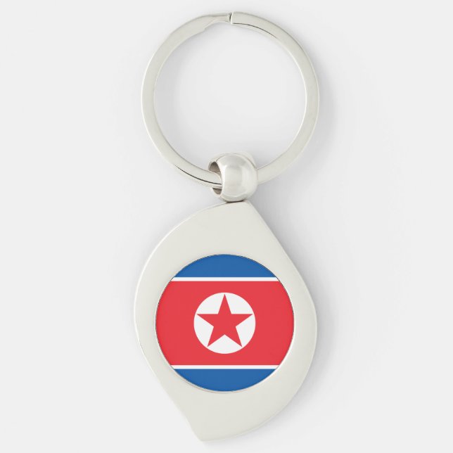 Nordkorea-Flagge Schlüsselanhänger (Vorderseite)