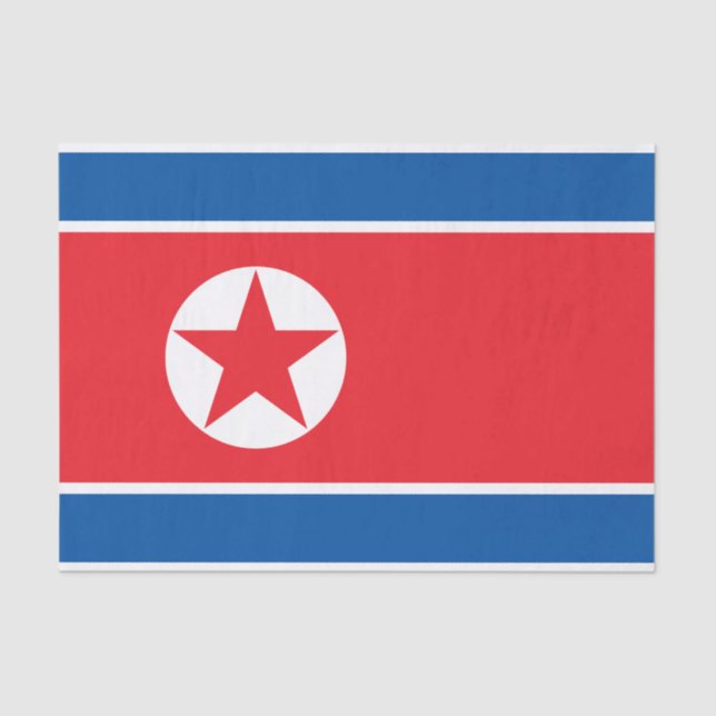 Nordkorea-Flagge Seidenpapier (Vorderseite)