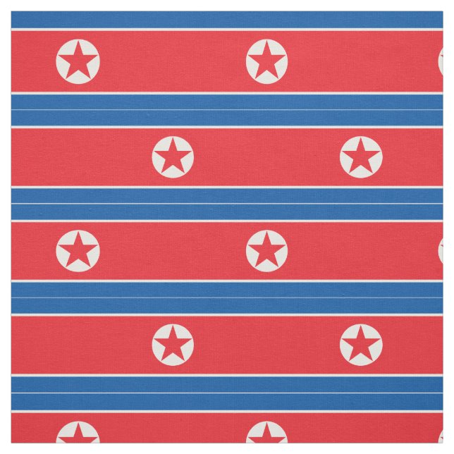 Nordkorea-Flagge Stoff (Muster)