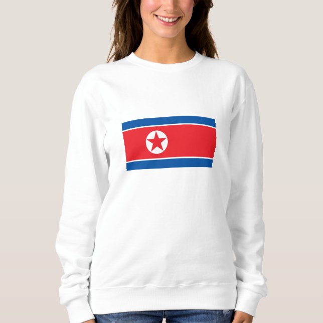 Nordkorea-Flagge Sweatshirt (Vorderseite)