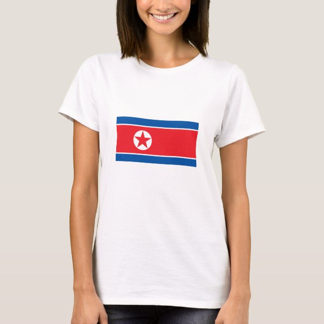 Nordkorea-Flagge T-Shirt (Vorderseite)