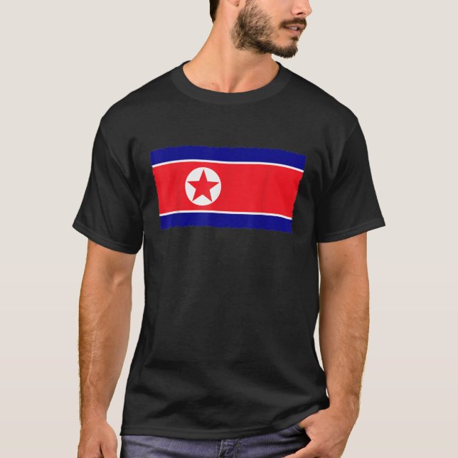 Nordkorea Flagge T Shirt erschüttert (Vorderseite)