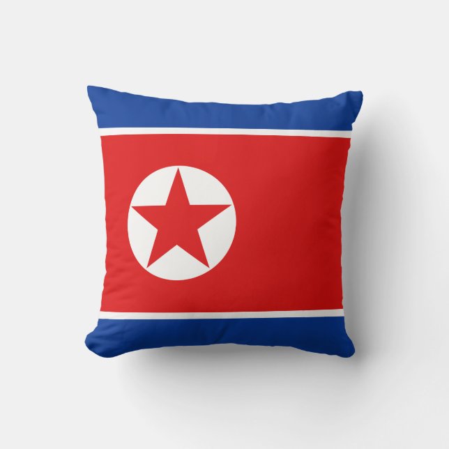 Nordkorea Flagge x Flaggenkissen Kissen (Vorderseite)