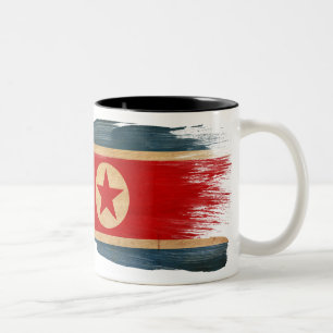 Nordkorea-Flaggen-Tasse Zweifarbige Tasse