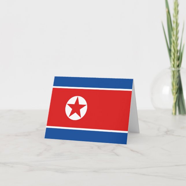 Nordkorea Flaggennotecard Karte (Vorderseite)