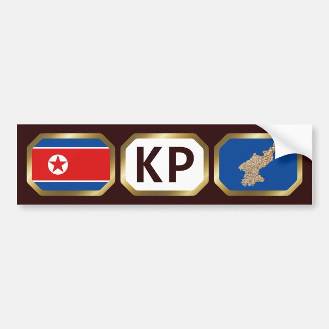 Nordkorea Flaggenplan-Autoaufkleber Autoaufkleber (Vorne)