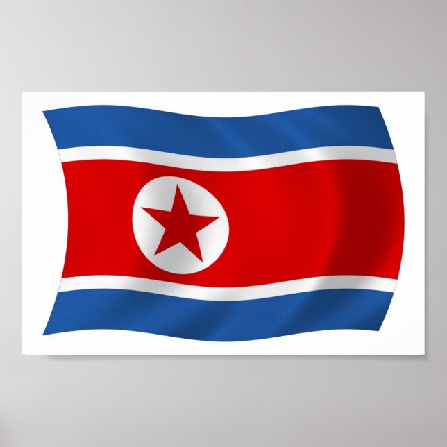 Nordkorea Flaggenposter drucken Poster (Vorne)