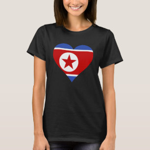 Nordkorea Flaggenschwerpunkt Nordkorea gibt Liebe  T-Shirt