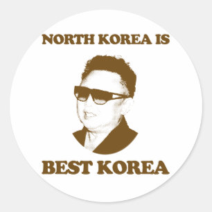 Nordkorea ist das beste Korea Runder Aufkleber