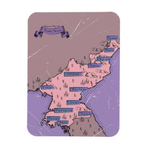 Nordkorea-Karte Magnet