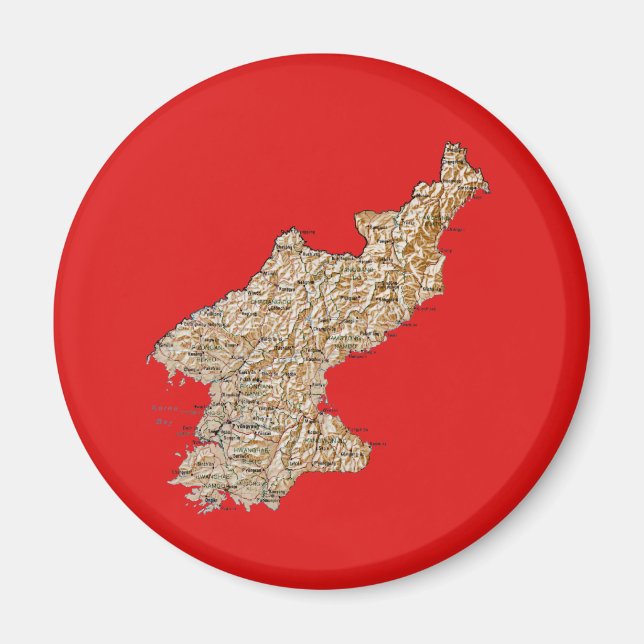 Nordkorea - Kartenmagnet Magnet (Vorne)