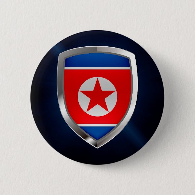 Nordkorea - MetallEmblem Button (Vorderseite)