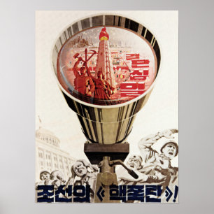 Nordkorea - Nukleare Bombe! Propaganda der koreani Poster