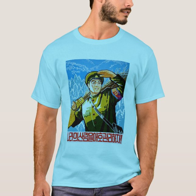Nordkorea-Propaganda-Soldat T-Shirt (Vorderseite)