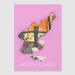Nordkorea-Reisekarte Magnetkarte