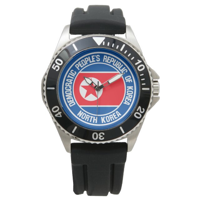 Nordkorea-Runde Armbanduhr (Vorderseite)