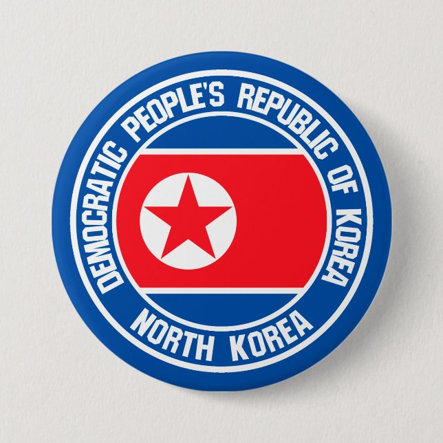Nordkorea-Runde Button (Vorderseite)