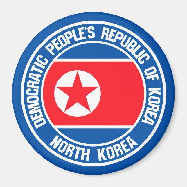 Nordkorea-Runde Magnet (Vorne)