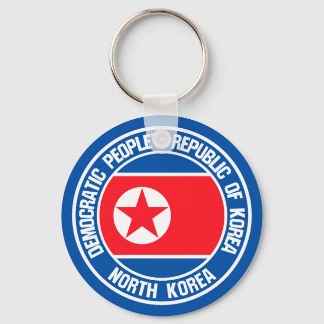 Nordkorea-Runde Schlüsselanhänger (Vorderseite)