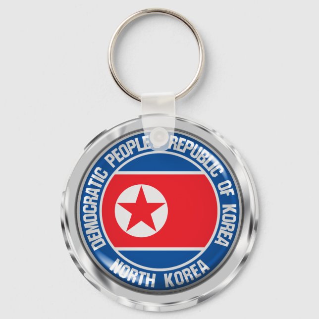 Nordkorea-Runde Schlüsselanhänger (Vorderseite)