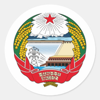 Nordkorea Runder Aufkleber