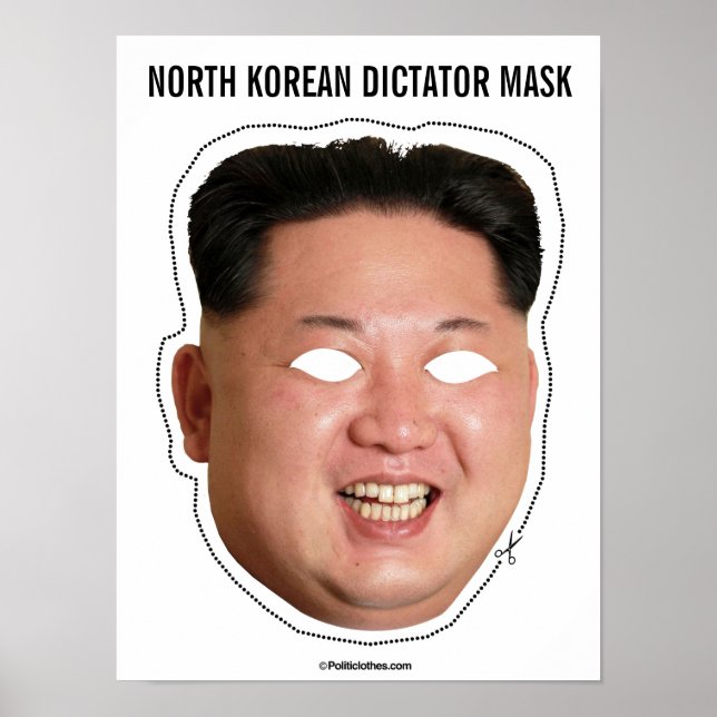 nordkoreanische Diktator-Maske Poster (Vorne)